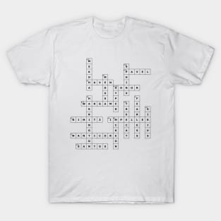 (1993OBS) Crossword pattern with words from a famous 1993 science fiction book. T-Shirt